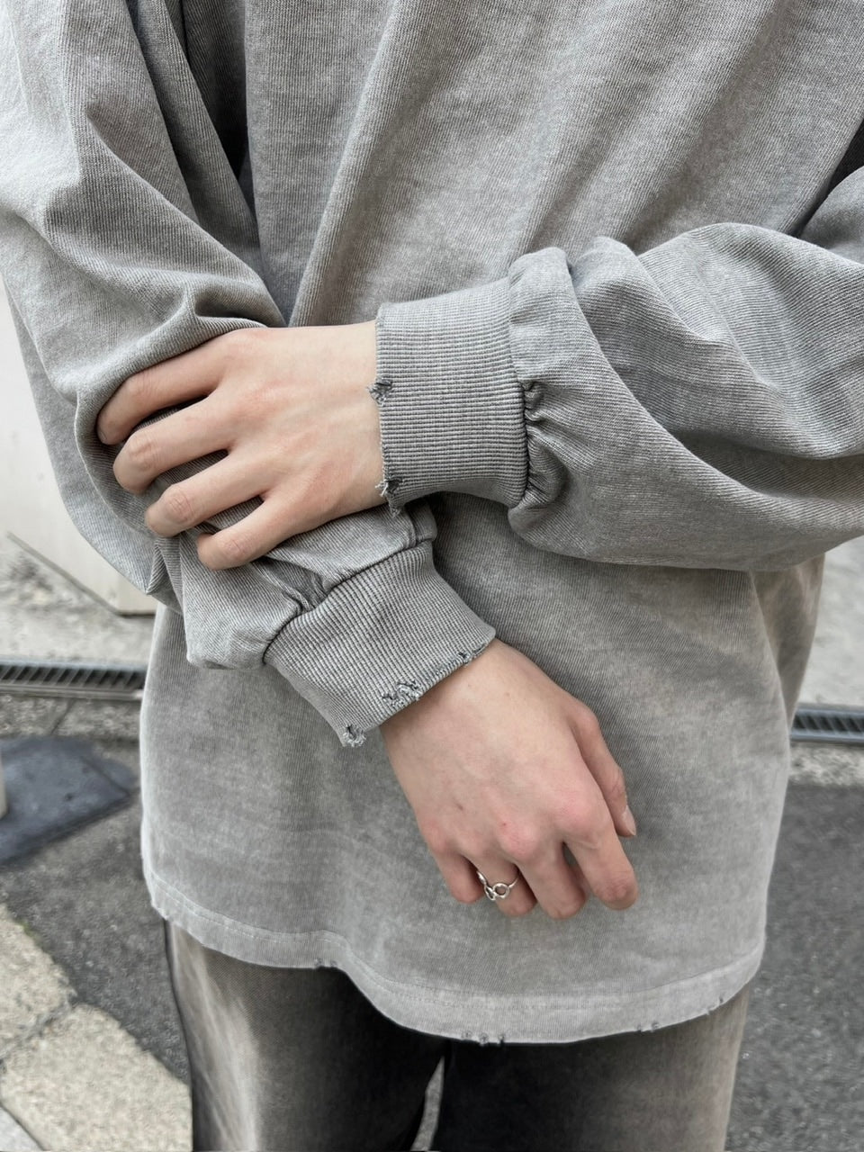 大阪店WEB限定受注制【Chikashitsu +】pigment long sleeve (2color)