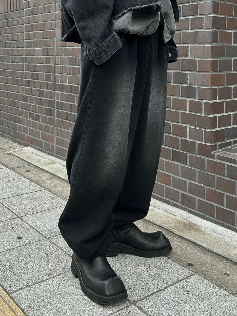 大阪店WEB限定受注制【Chikashitsu +】vintage wash sweat pants