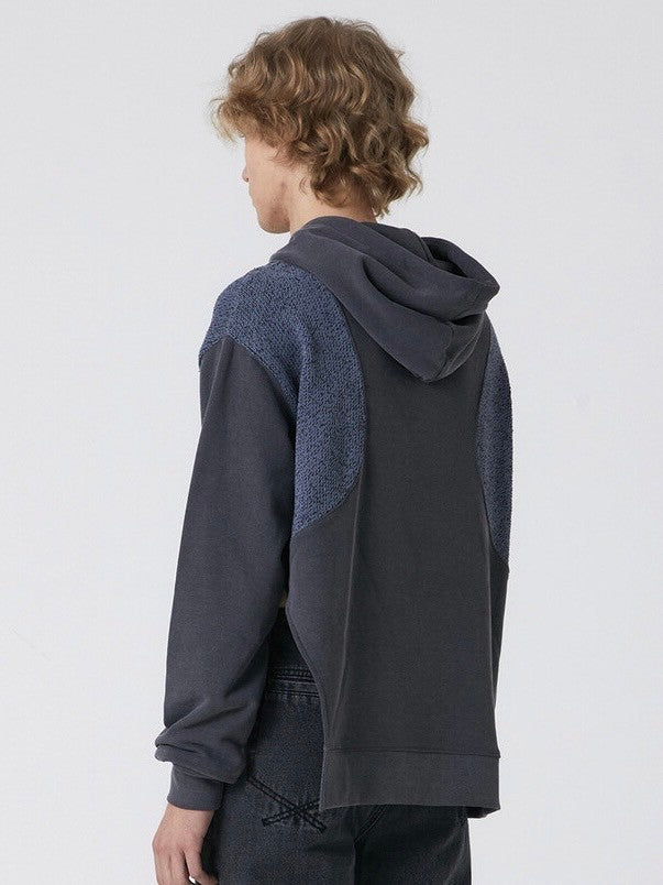 【DILETTANTISME】KNIT BLOCK HOOD T