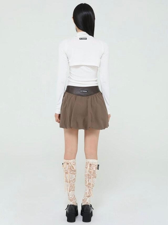 【Uglyshadow】BEADS TIE CARDIGAN SET / 【アグリーシャドウ】ビーズネクタイセット長袖カーディガン