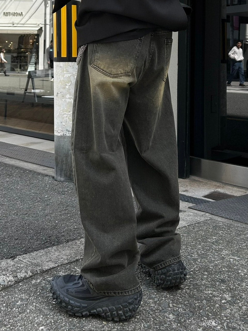 【Chikashitsu +】vintage wash semi wide denim pants 2 / 【チカシツプラス】ヴィンテージウォッシュセミワイドデニムパンツ