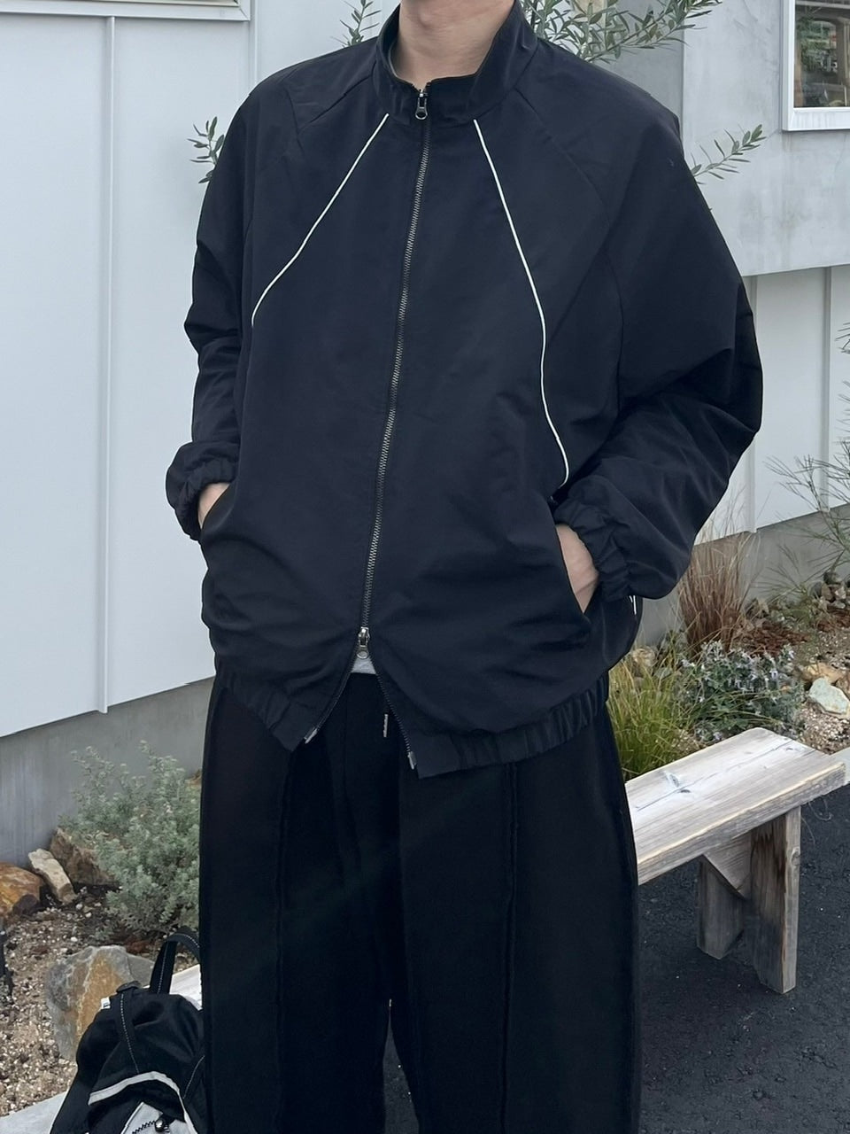 受注制【youll】piping nylon jacket (2color)