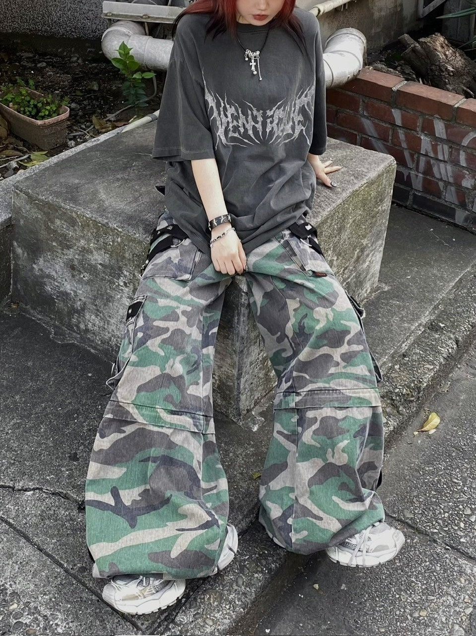 受注制【Never mind the XU】VENTIQUE tee (2color) / 【ネバーマインドザエックスユー】プリント半袖Tシャツ