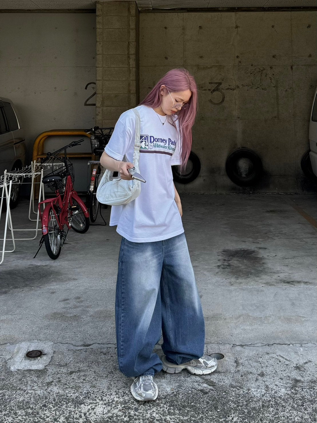 受注制【Chikashitsu +】graphic t-shirt 2 (3color)