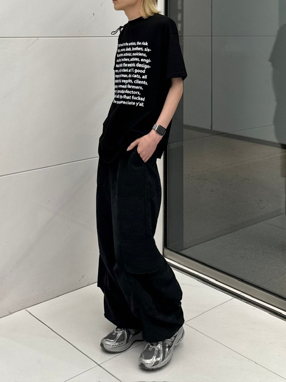 受注制【Chikashitsu +】logo lettering t-shirt (2color) / 【チカシツプラス】ロゴレタリングプリント半袖Tシャツ