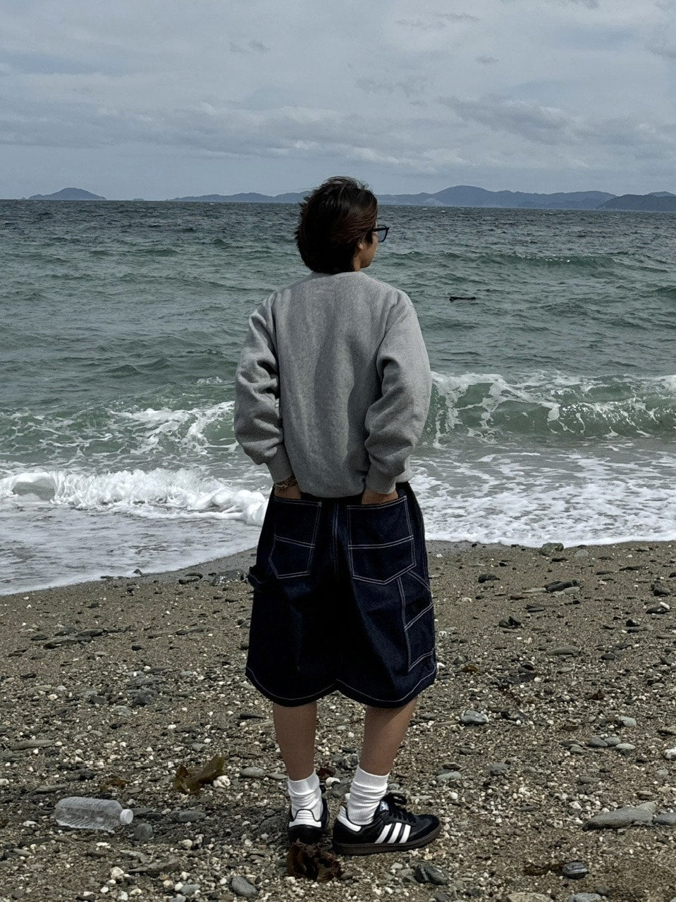 受注制【RENOL】painter denim half pants (2color)