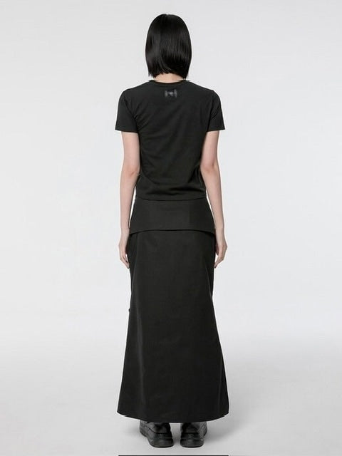 【FLAREUP】Diagonal Strap T-shirt