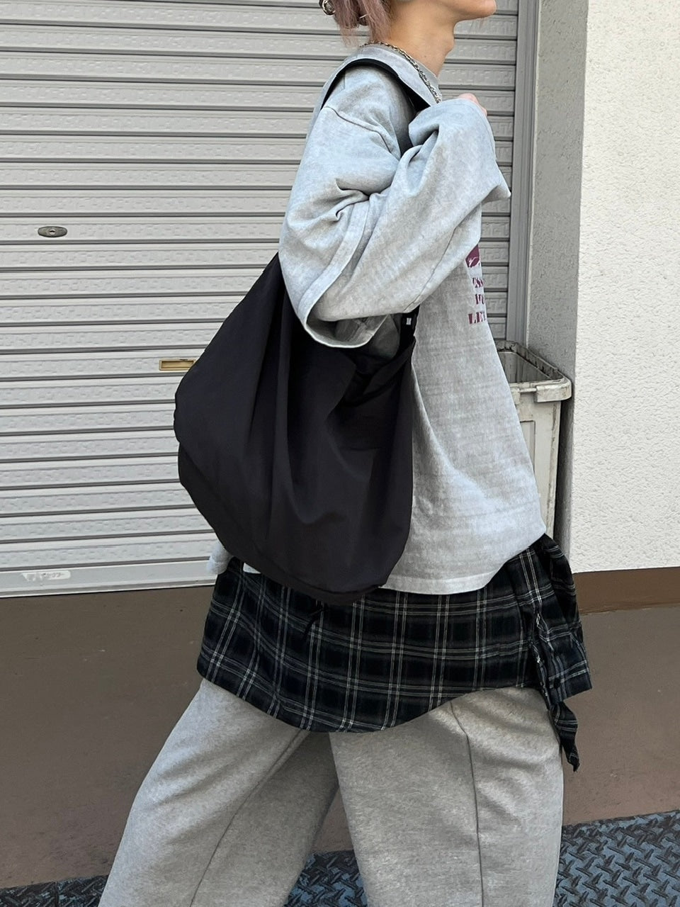 【Chikashitsu +】layered graphic long sleeve (2color) / 【チカシツプラス】レイヤードグラフィックプリント長袖Tシャツ