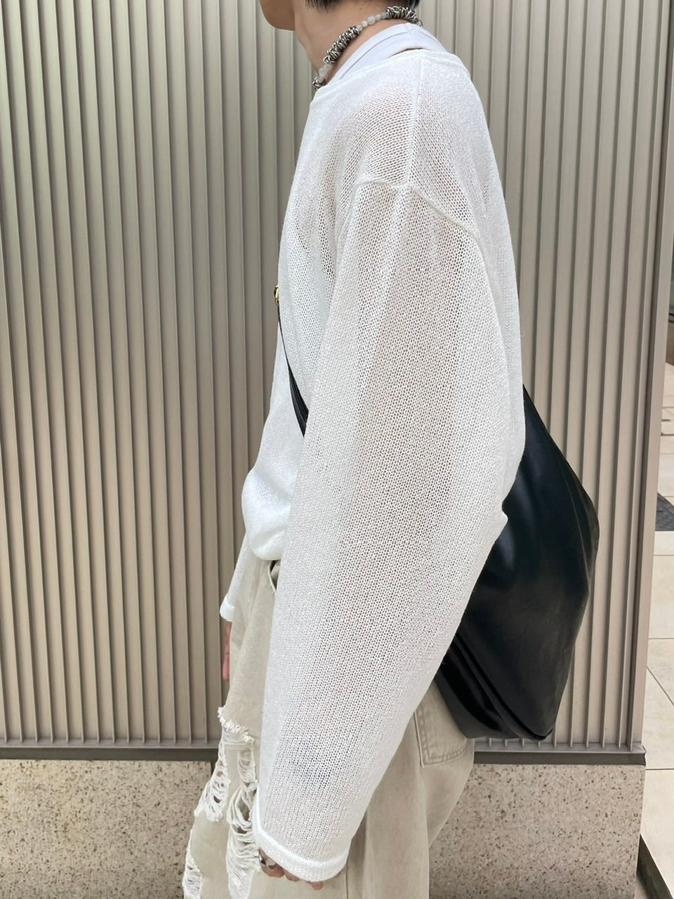 受注制【Chikashitsu +】belt design summer knit (3color)