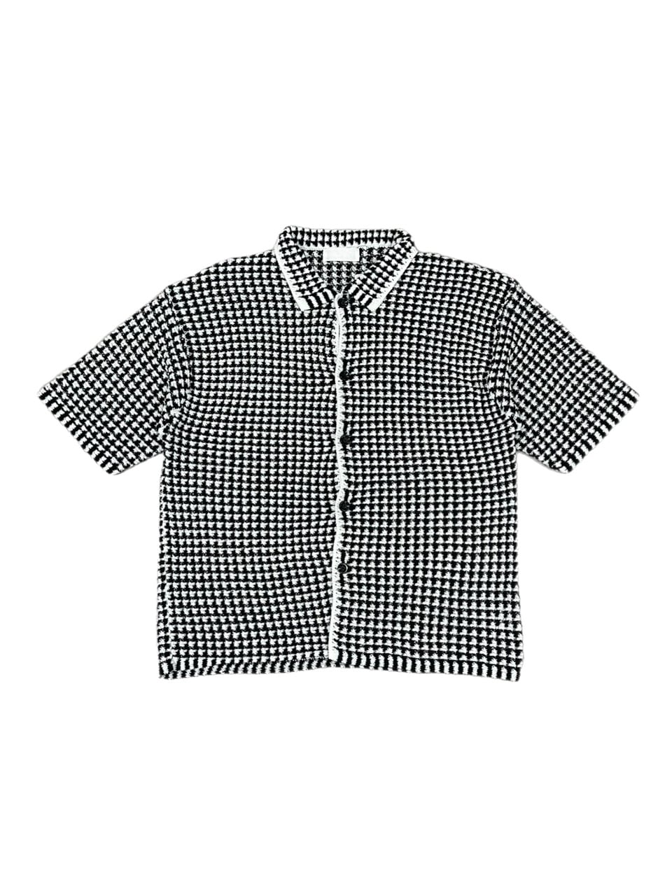 受注制【youll】check knit shirt