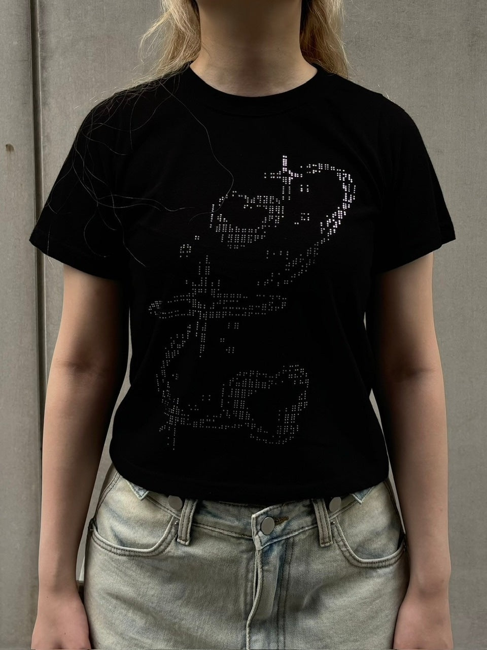 受注制【OaKS】twinkle cropped t-shirt (2color)