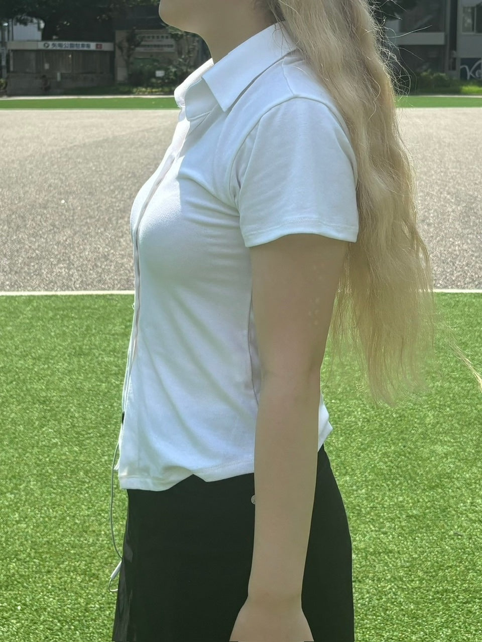 受注制【OaKS】slim collar short sleeve (4color)