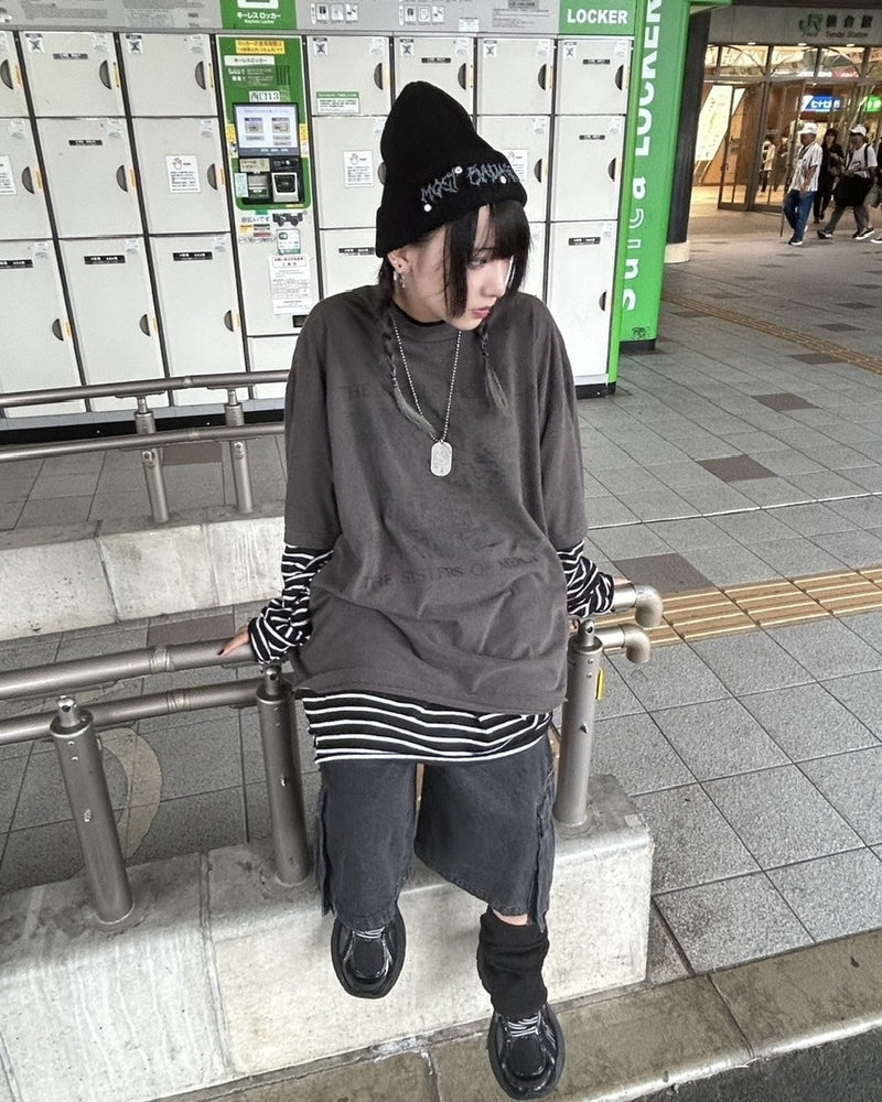 受注制【Never mind the XU】pigment design t-shirts 2 (2color)