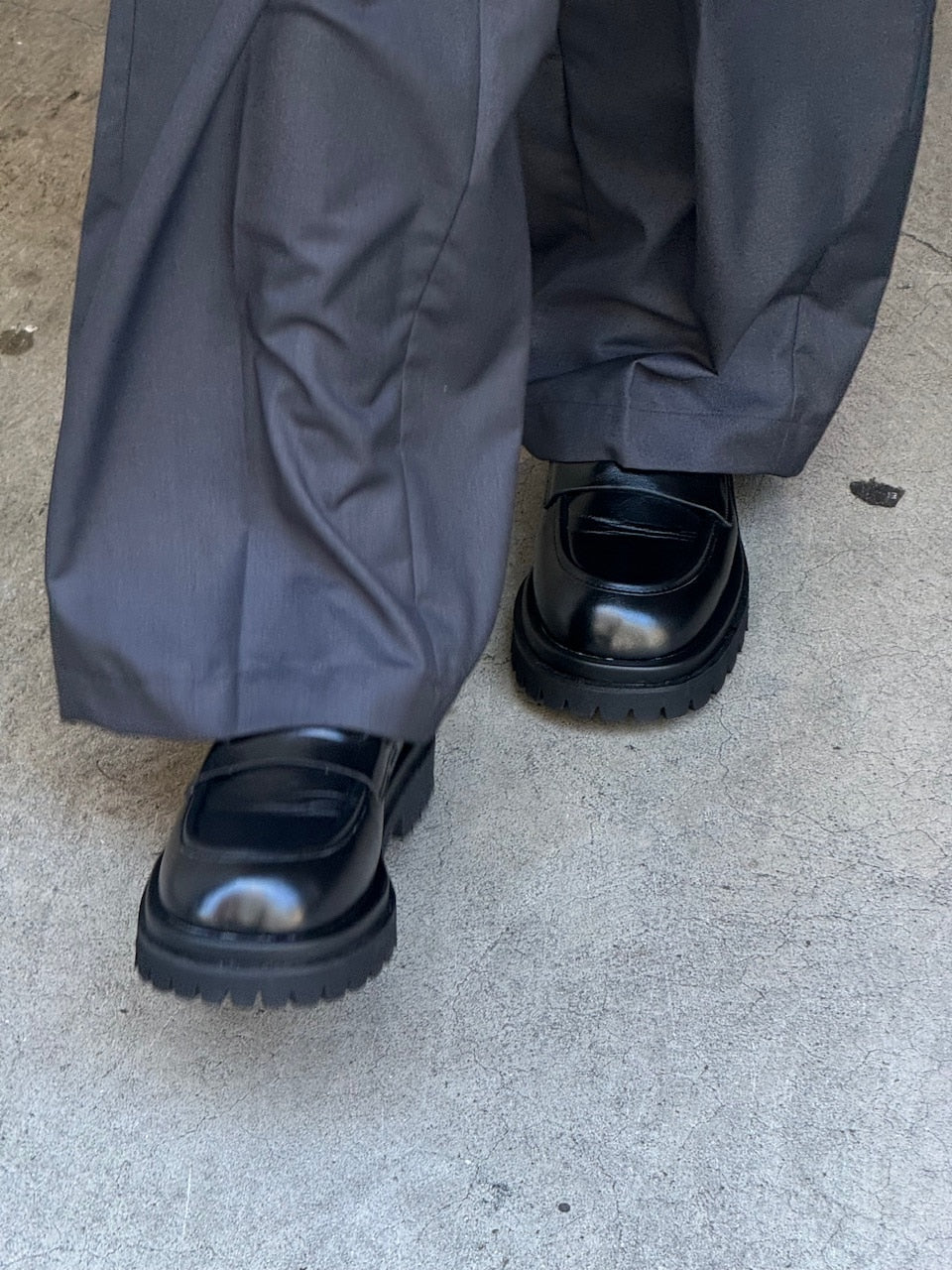 受注制【Chikashitsu +】double sole loafer