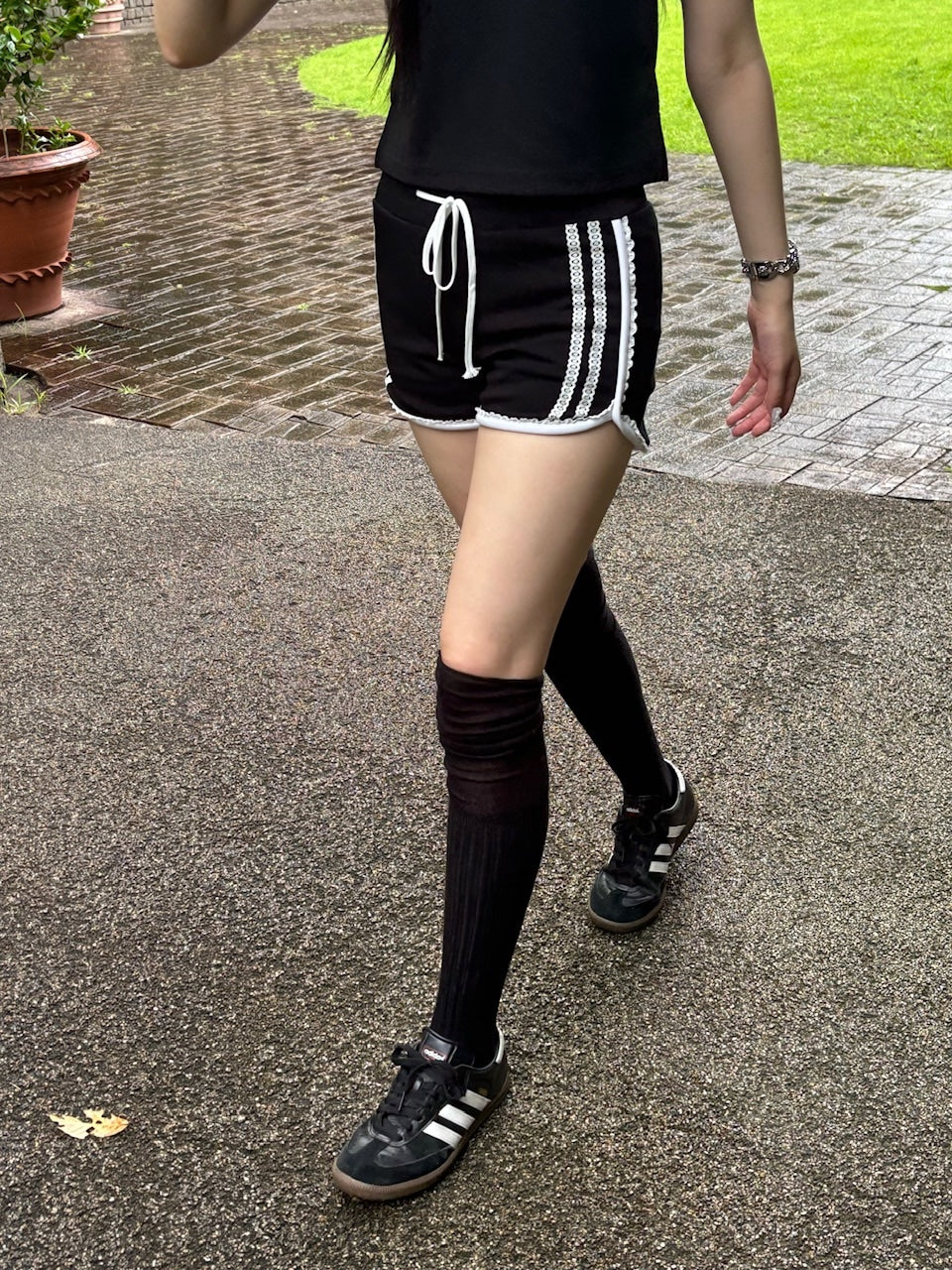 受注制【OaKS】lace short pants (2color)