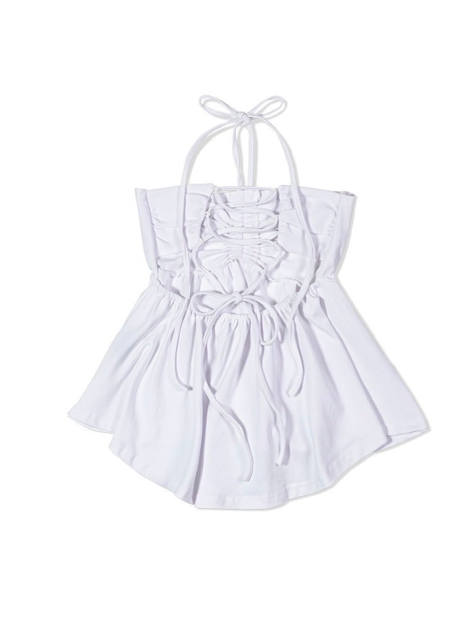 【Uglyshadow】BEADS TUNNEL SLEEVELESS / 【アグリーシャドウ】ビーズホルターネックキャミソールチュニック