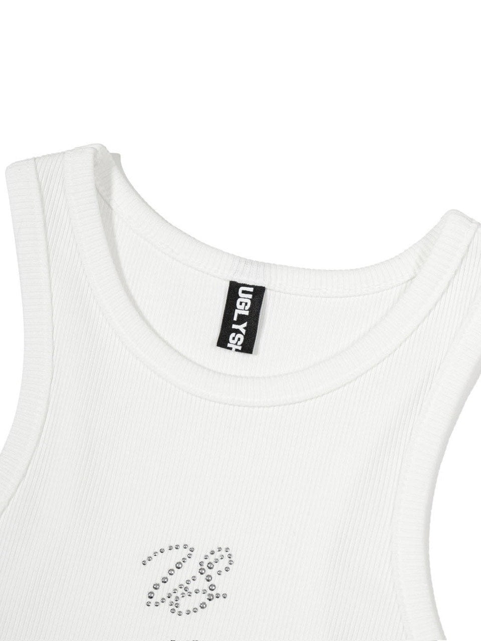 【Uglyshadow】BEADS MANGO SLEEVELESS / 【アグリーシャドウ】ビーズシンプルタンクトップ