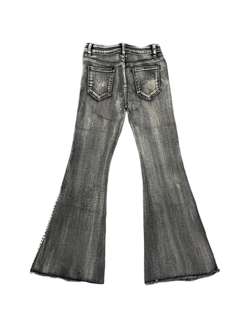 国際配送【Never mind the XU】belt flare denim pants 2 (2color)