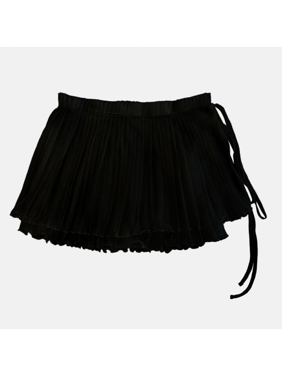 【HOLY NUMBER 7】Ruffle layered short skirt / 【ホーリーナンバーセブン】リボンラッフルレイヤードミニスカート巻きスカート