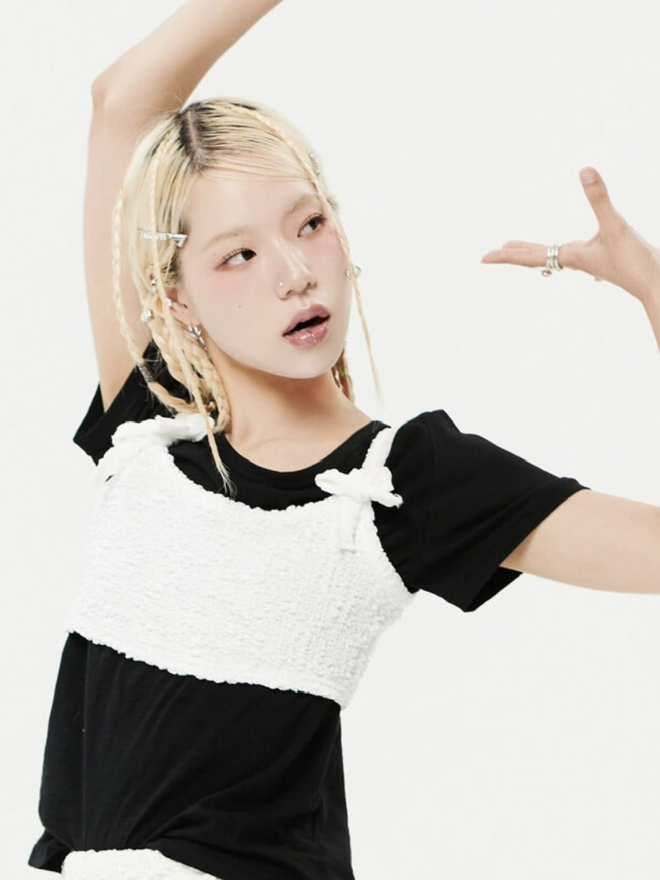 【HOLY NUMBER 7】Lace layered bustier