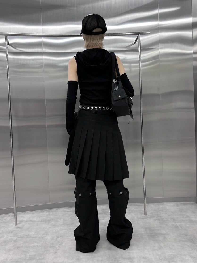 受注制【nmtc +】simple sleeveless hoodie (3color)