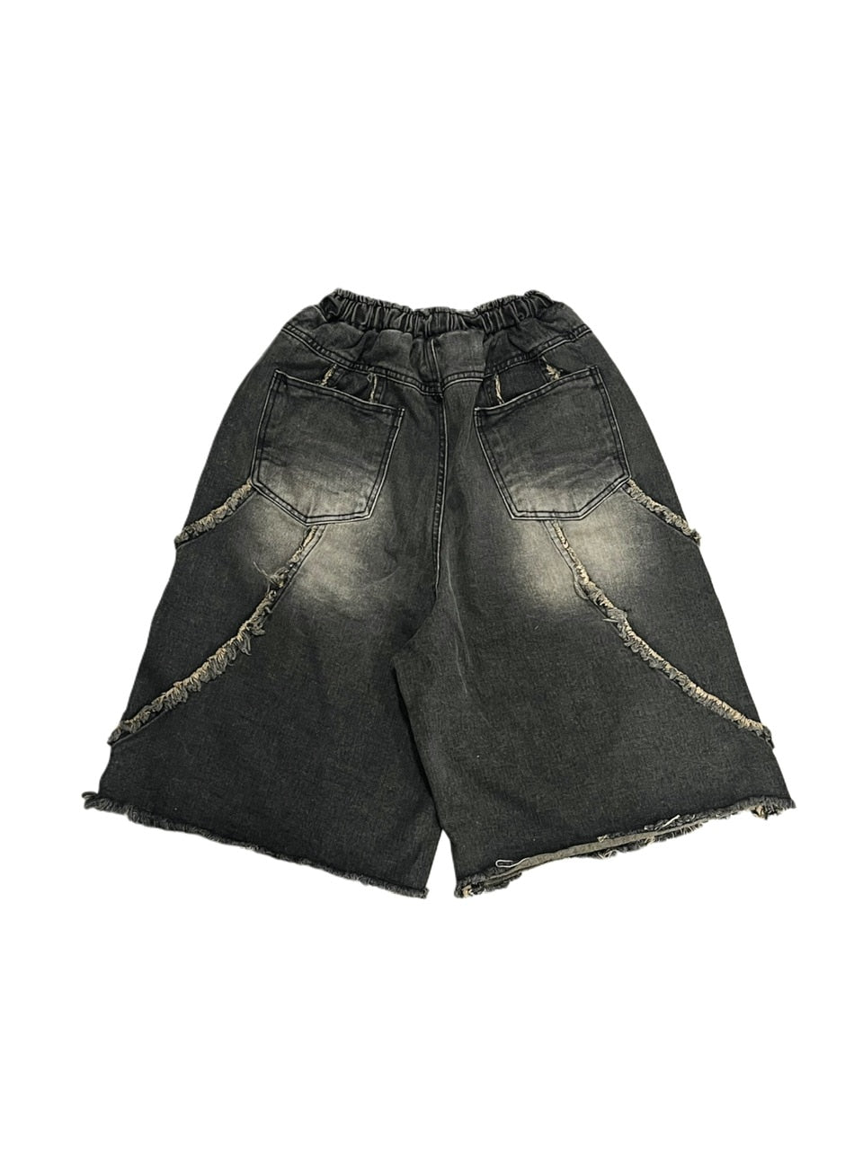 受注制【Never mind the XU】line denim half pants (2color)