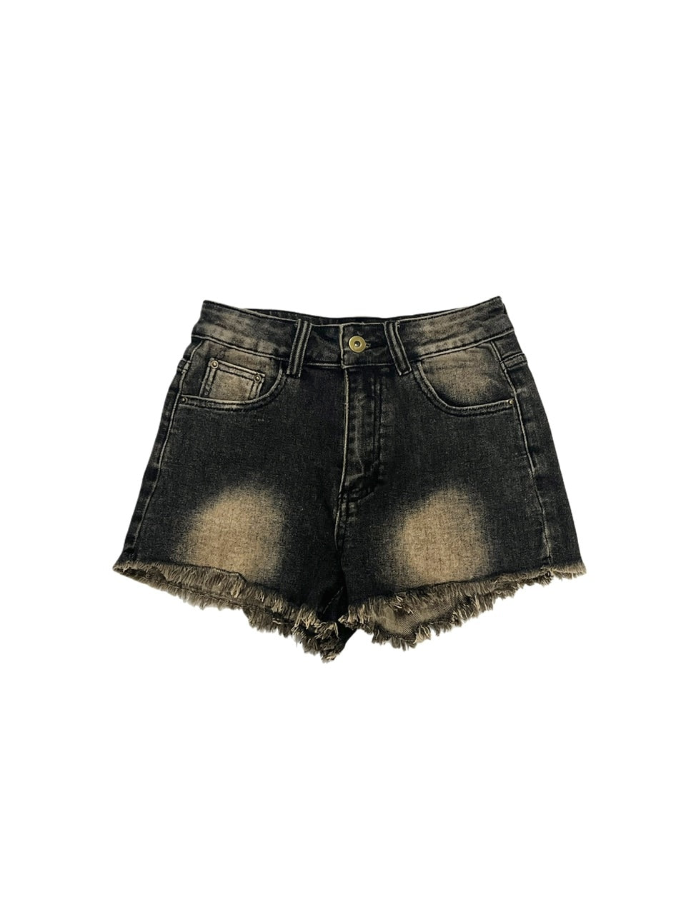 受注制【Never mind the XU】vintage wash denim short pants (2color)