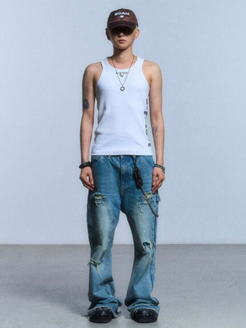 【SCHISM INDUCING】MUSCLE TANK TOP