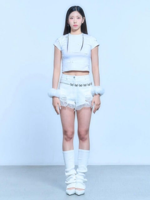 【SCHISM INDUCING】RIBBON CHARM T SHIRT