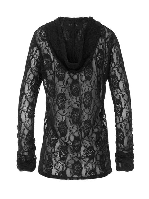 【NACHE】LACE HOODIE SHIRT