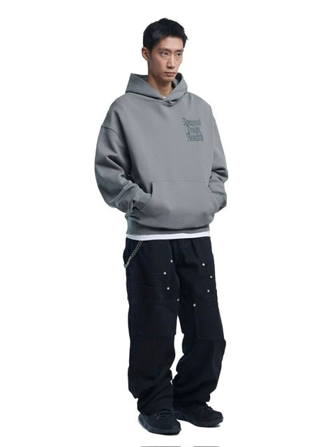 【NOMANUAL】MANERO HOODIE / 【ノーマニュアル】ロゴプリント長袖パーカー