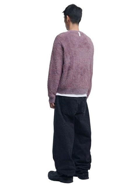 【NOMANUAL】CROPPED HAIRY KNIT 2 / 【ノーマニュアル】クロップドヘアリー長袖ニット