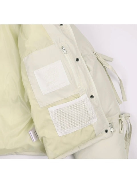 【FANCY CLUB】RIBBON COLLAR SHORT PUFFER