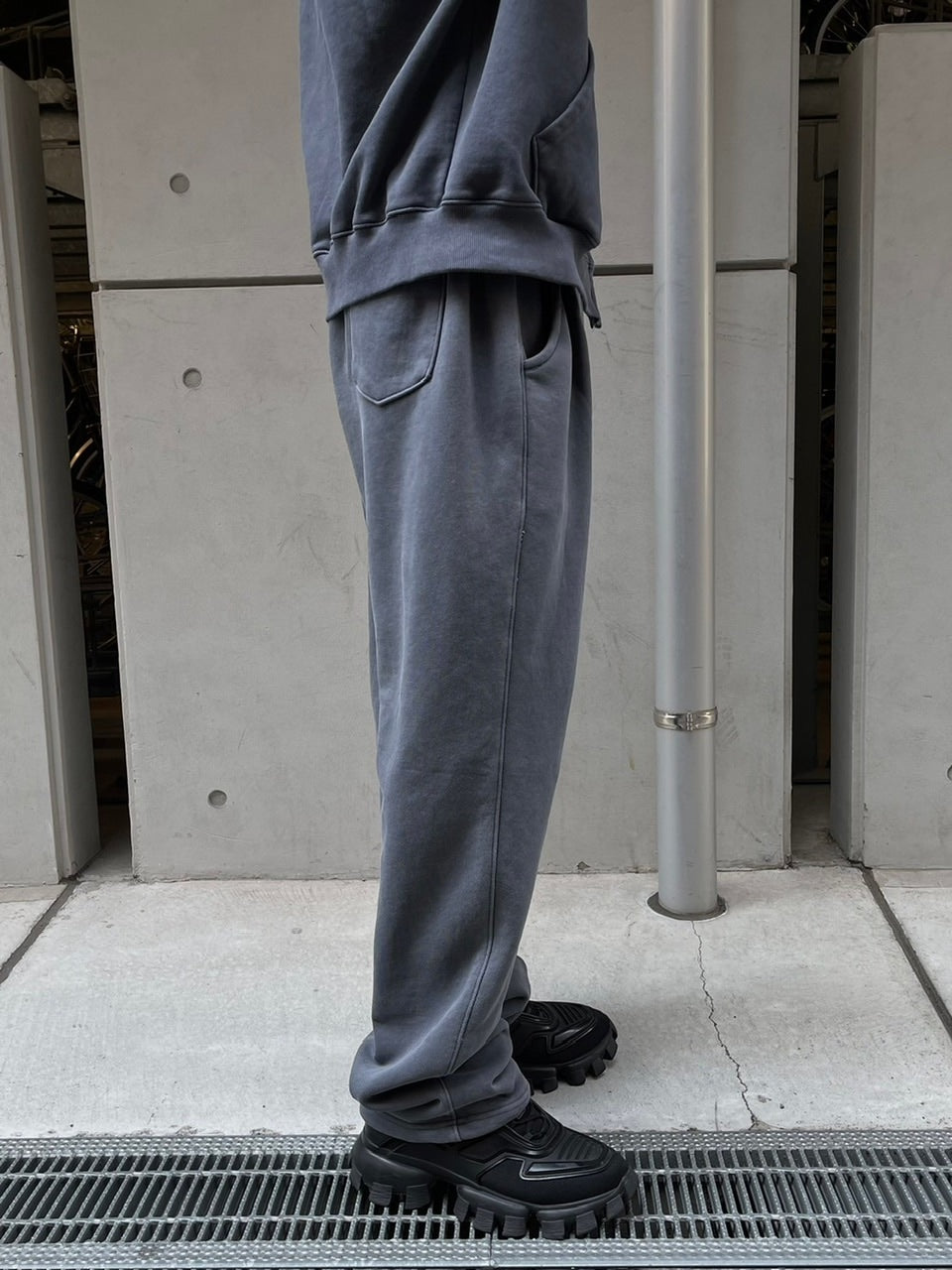 受注制【Chikashitsu +】unisex pigment wash string sweat pants (4color)