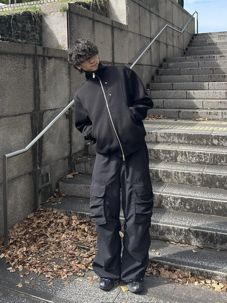 受注制【youll】high neck zip up sweat (2color)