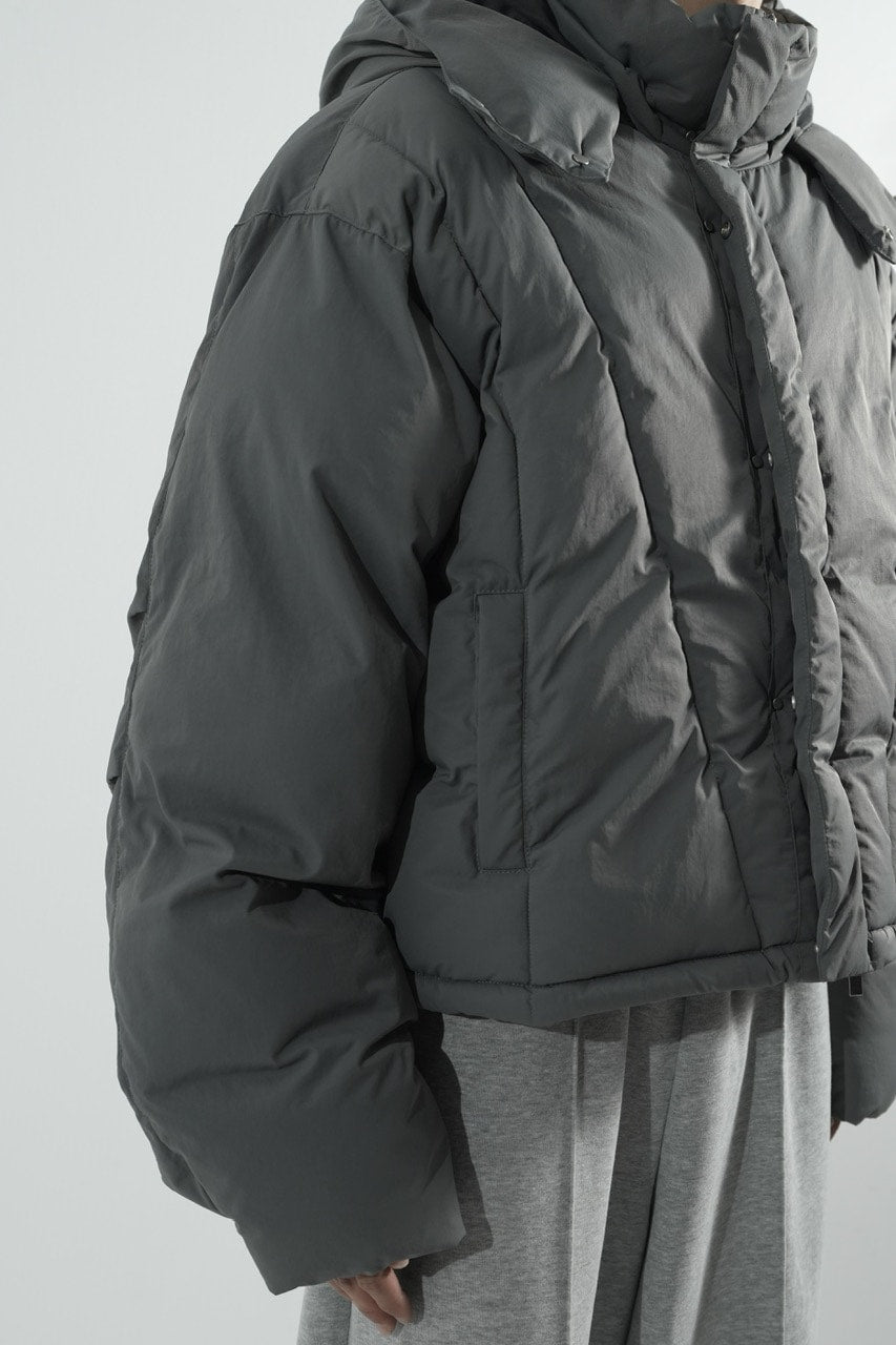 【CS】2way cropped puffer jacket (charcoal)
