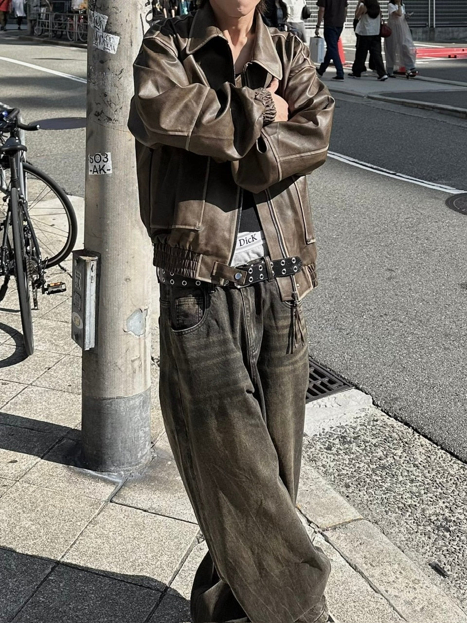 大阪店WEB限定受注制【Chikashitsu +】washing vegan leather jacket (2color)