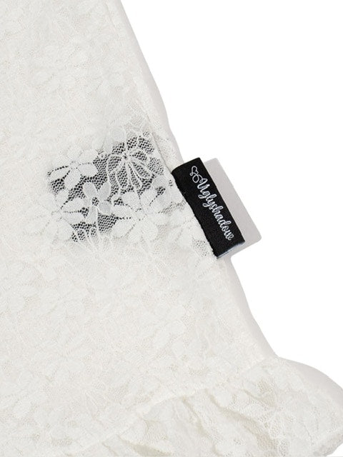 【Uglyshadow】LACE FRILL CARDIGAN / 【アグリーシャドウ】レースフリル長袖カーディガン