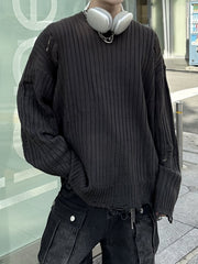 大阪店WEB限定【Chikashitsu +】overfit damage knit (3color)