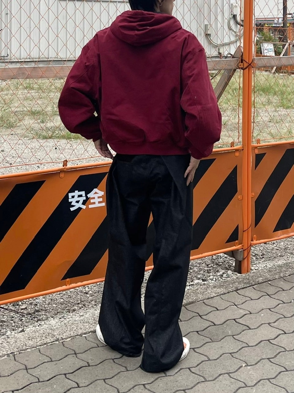 受注制【Chikashitsu +】cropped hooded work blouson (2color) / 【チカシツプラス】クロップドフードジップアップパーカーワーク長袖ブルゾン