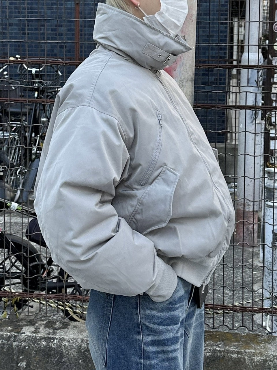 大阪店WEB限定【Chikashitsu +】stand neck padding jacket (2color)