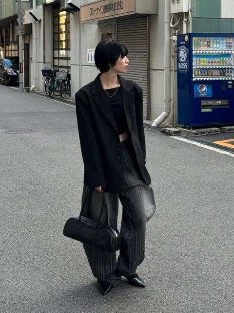 受注制【oaks】stripe design buggy pants