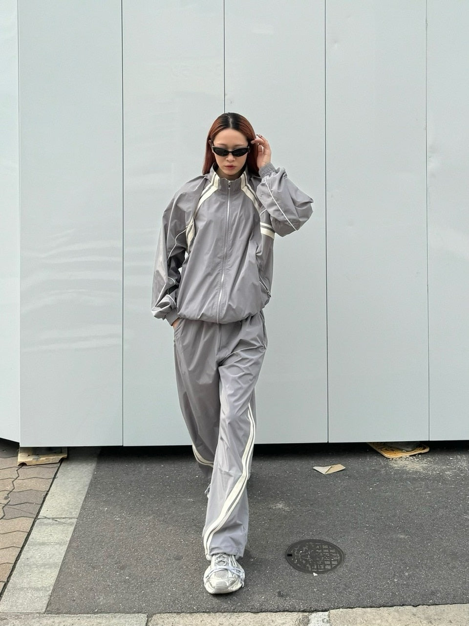 【Chikashitsu +】set up side line track pants (2color) / 【チカシツプラス】セットアップサイドライントラックパンツ