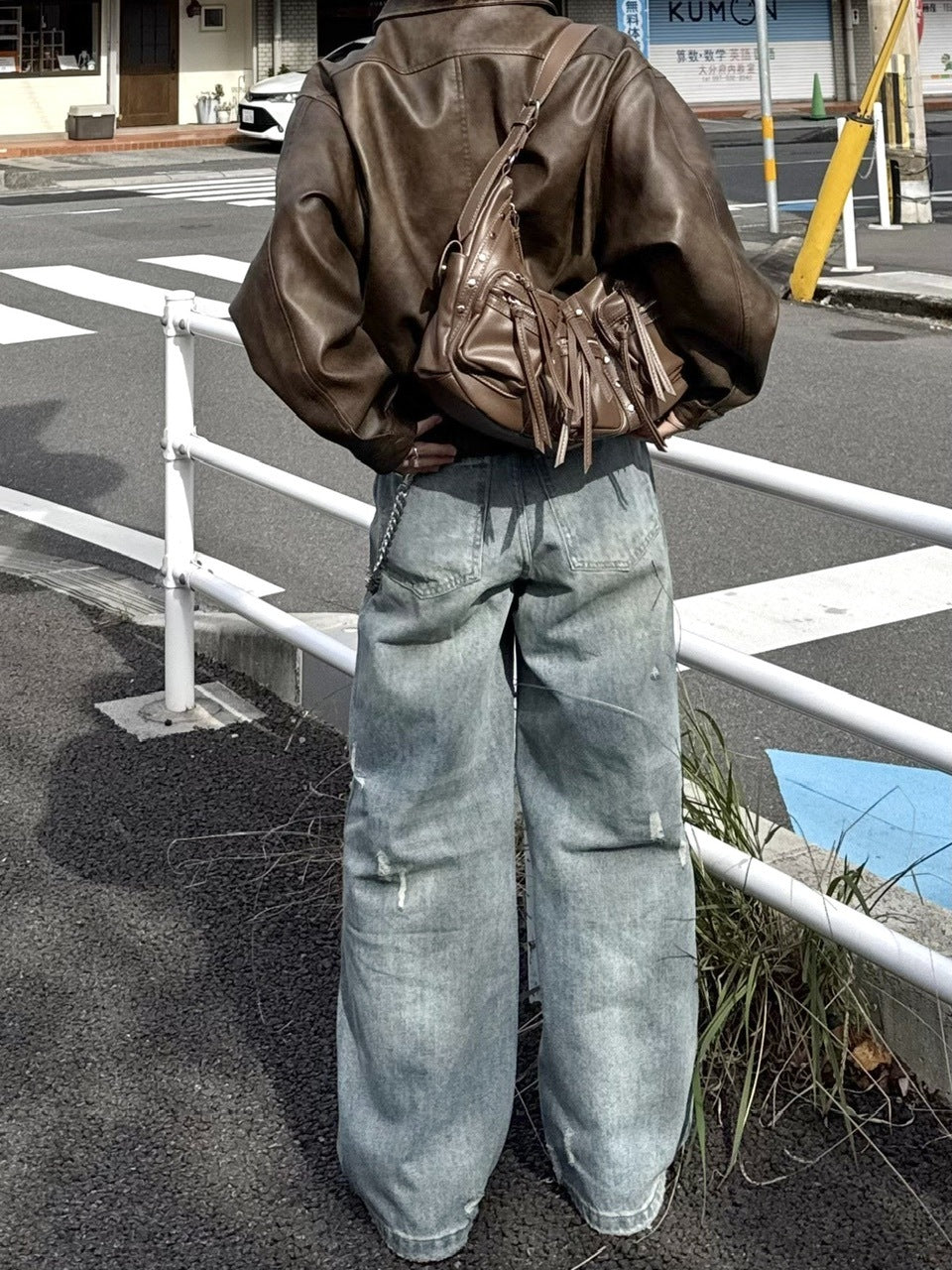 国際配送【RENOL】rivet leather bag