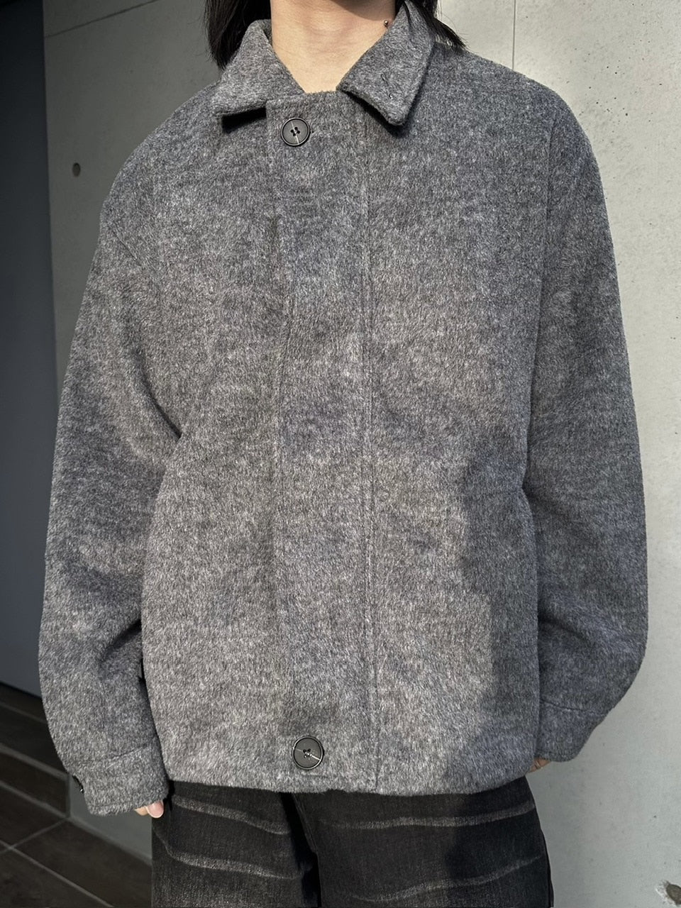 【LUV CODE】brushed zip up jacket
