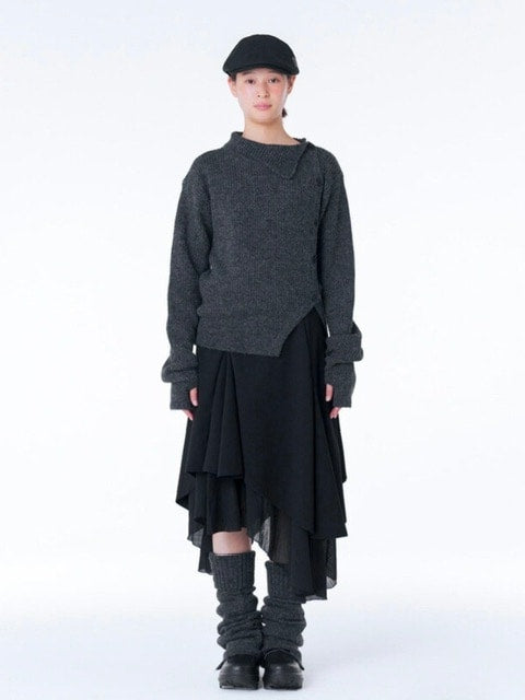 【Miseki seoul】Button knit leg warmer