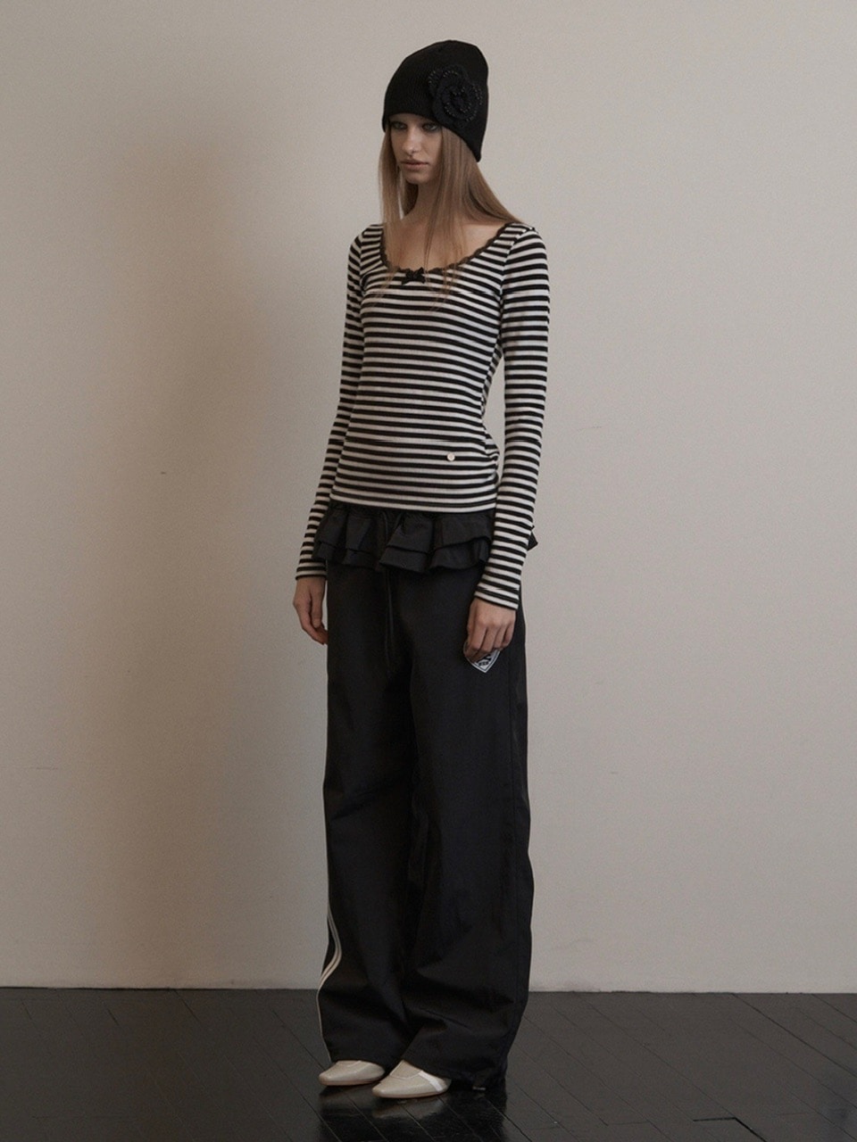 【SETUP-EXE】FRILL SPORTY PANTS