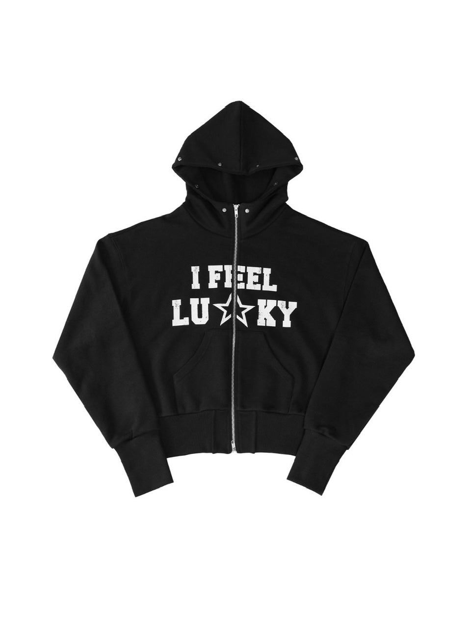 【IFEELLUCKY】Lucky fur hood zip up / 【アイフィールラッキー】ラッキーファーフードジップアップパーカー