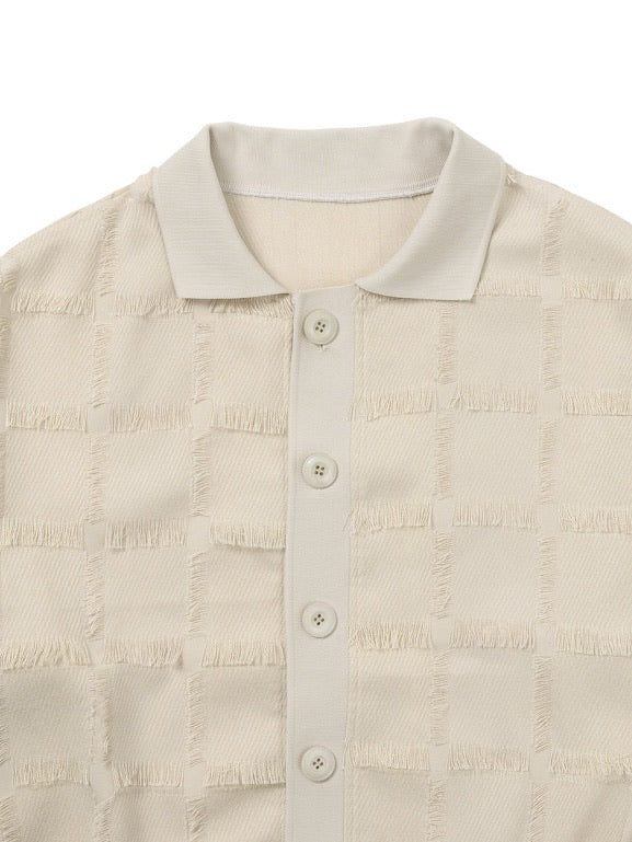 【AJOBYAJO】Fringe Check Cardigan