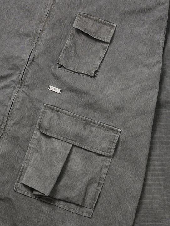 【AJOBYAJO】Ribstop Washed Cargo Shirt Jacket